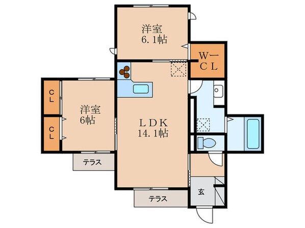 Ds上津の物件間取画像